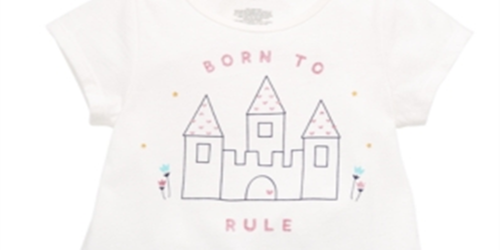 Túnica de algodão com peplum para bebês First Impressions, tamanho 24 MO