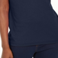 Camiseta feminina Karen Scott de algodão com decote em V e estampa recortada, azul, tamanho médio