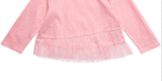 Top de tule com bainha para bebê First Impressions, rosa, tamanho 3-6 meses