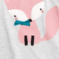 Camiseta infantil Fox para meninas First Impressions, cinza, tamanho 6-9 meses