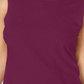 Karen Scott Blusa Feminina Gola Falsa Sem Mangas Outono Berry Tamanho Grande