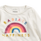 Camiseta Peplum Felicidade para Bebê Menina First Impressions Cinza Tamanho 24MOS