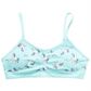 Maidenform Little &amp; Big Girl's Unicorn Print Sutiã Cropped Franzido Azul Tamanho Grande