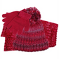 Conjunto de 3 peças de gorro, cachecol e luvas Fab Big Girl's, rosa, tamanho único
