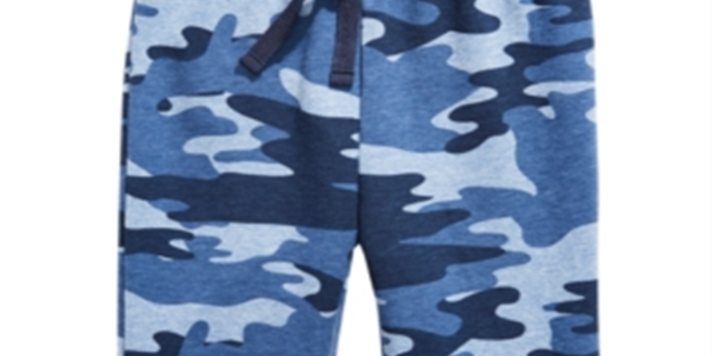 Calça jogger camuflada para meninos First Impressions, azul, tamanho 18 meses