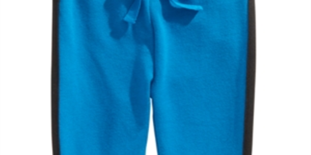 Calça jogger listrada lateral para bebê First Impressions, azul, tamanho 6-9 meses