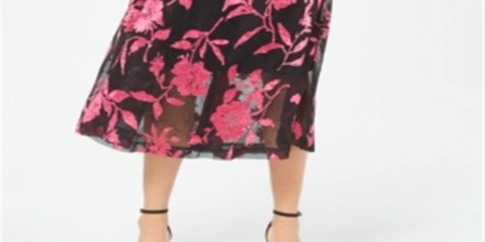 Alfani Saia evasê com estampa floral feminina rosa tamanho 8 petite