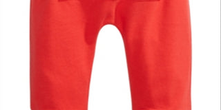 Calça jogger de algodão com bolso canguru First Impressions para meninos e meninas, tamanho vermelho, recém-nascido