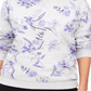 Karen Scott Moletom Feminino de Lã com Estampa Floral Roxo Tamanho X-G