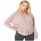 Camiseta feminina Free People Lay Up, roxa, tamanho grande