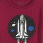 Camiseta infantil Epic Threads com estampa de nave espacial para meninos, vermelha, tamanho 5
