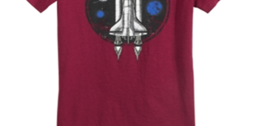 Camiseta infantil Epic Threads com estampa de nave espacial para meninos, vermelha, tamanho 5