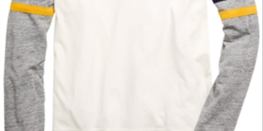 Camiseta listrada com blocos de cores Brett Big Boy da Epic Threads, branca, tamanho médio