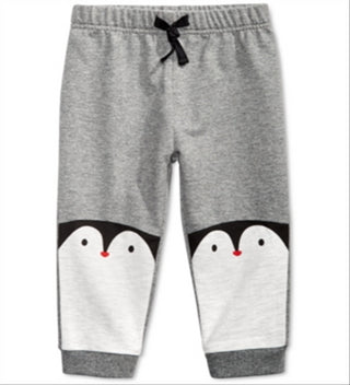 Calça Jogger Infantil Pinguins First Impressions Cinza Tamanho 3-6M