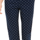 Calça Capri Chino de Bolinhas Feminina Style &amp; Co Azul Tamanho 6