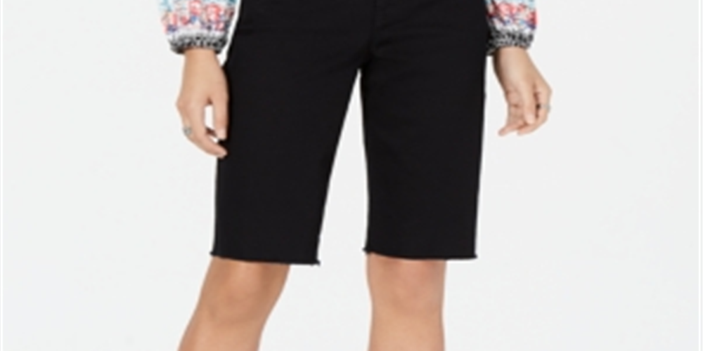 Bermuda feminina estilo &amp; co, preta, tamanho 4