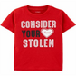 Camiseta Carter's Infantil Menino Estampa Coração Algodão Vermelha Tamanho 2T