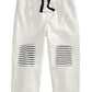 Calça jogger com remendo no joelho para bebê First Impressions, branca, tamanho 24 MOS