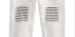 Calça jogger com remendo no joelho para bebê First Impressions, branca, tamanho 24 MOS