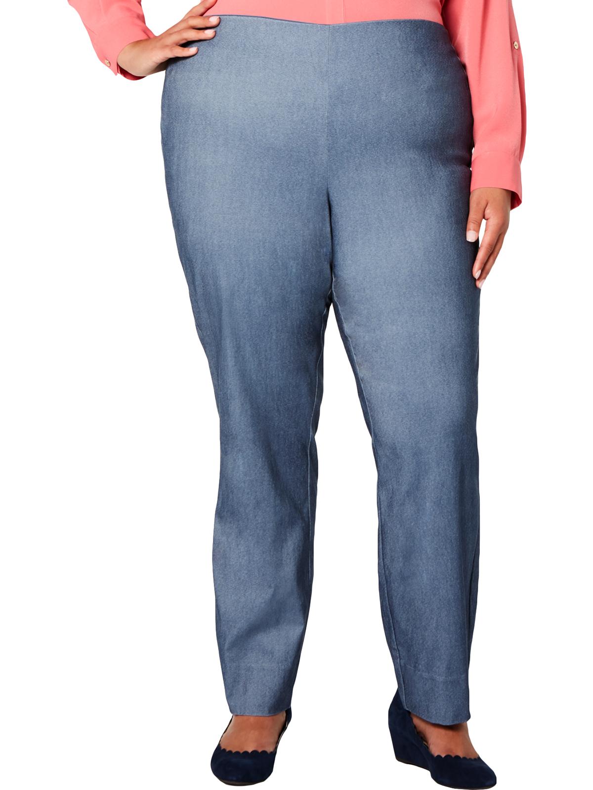 Calça skinny feminina Charter Club Plus Tummy Control de cintura alta, azul, tamanho 26W