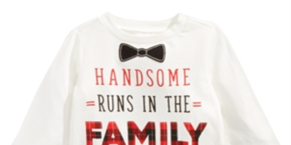 Camiseta de algodão com estampa bonita para meninos First Impressions, branca, tamanho 3-6 meses