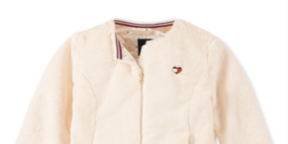 Jaqueta de pele sintética Tommy Hilfiger para meninas, tamanho 3T, marrom