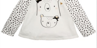 First Impressions Toddler Girl's Cotton Bears T-Shirt White Size 3T