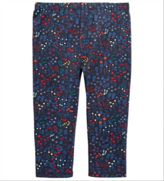 Leggings estampadas florais para meninas First Impressions, pretas, tamanho 3T