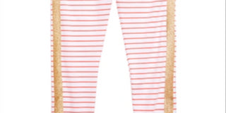 Leggings listradas com glitter para meninas Epic Threads, marrom, tamanho 5