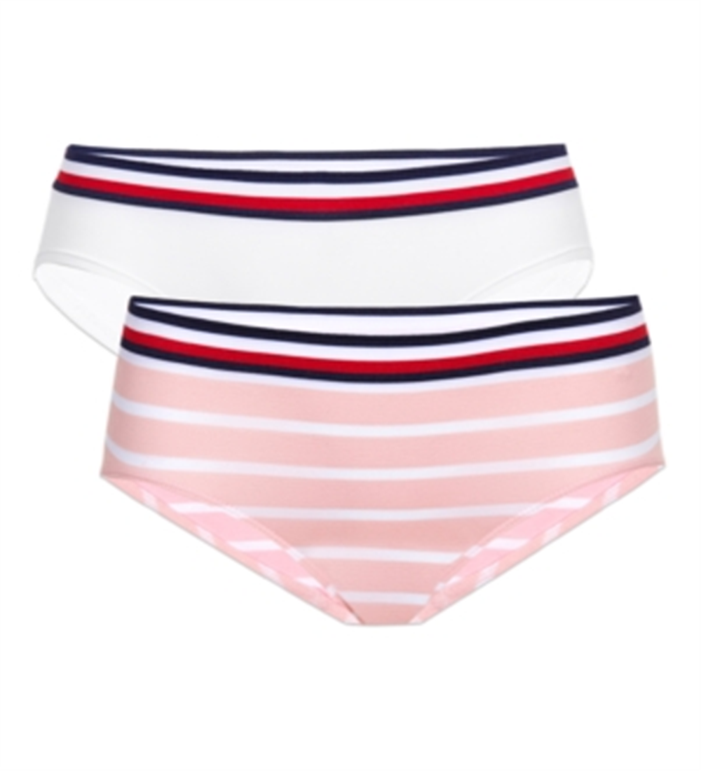 Tommy Hilfiger Conjunto Hipster Listrado Sem Costura para Meninas Rosa Tamanho 12-14