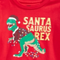 Camiseta estampada de Papai Noel Saurus para meninos da Epic Threads, vermelha, tamanho 7
