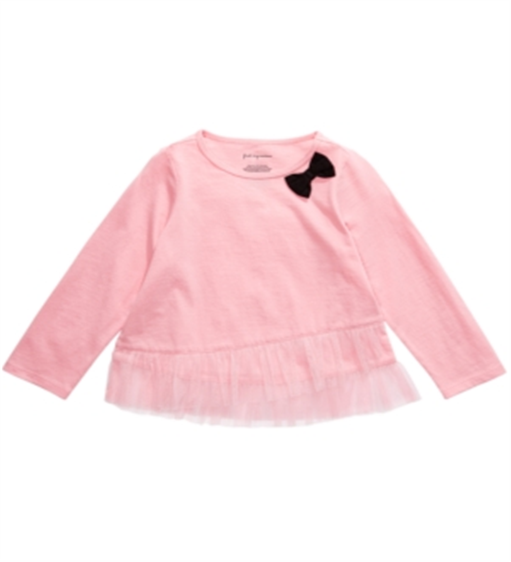 Top de tule com bainha para bebê First Impressions, rosa, tamanho 18 meses