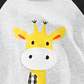 Camiseta infantil estampada com girafa First Impressions para meninos, cinza, tamanho 6 a 9 meses