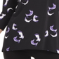 Blusa feminina Alfani manga 3/4 preta tamanho grande