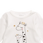 Blusa Peplum Girafa de Algodão para Bebê Menina First Impressions, Branca, Tamanho 3-6M