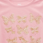 Camiseta infantil feminina Epic Threads com borboletas brilhantes, rosa, tamanho 2T
