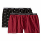 Ralph Lauren Little &amp; Big Boy's 2 unidades de shorts boxer de algodão preto/vermelho tamanho pequeno