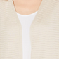 Cardigan texturizado Alfani feminino Otto com mangas 3/4, marrom, tamanho médio