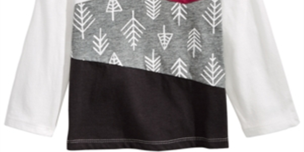 Camiseta infantil First Impressions de algodão manga comprida colorblock branca tamanho 12 meses