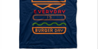 Camiseta Jem Toddler Boy's Everyday Is Burger Day Azul Tamanho 3