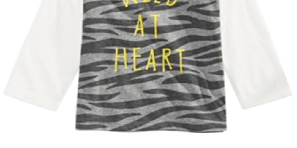 Camiseta infantil de algodão com estampa Wild at Heart para meninos First Impressions, cinza, tamanho 2T