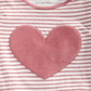 Camiseta listrada com corações para bebês First Impressions, rosa, tamanho 18 meses