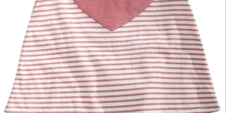 Camiseta listrada com corações para bebês First Impressions, rosa, tamanho 18 meses