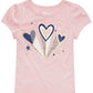 Camiseta infantil Epic Threads com corações para meninas, rosa, tamanho 3T