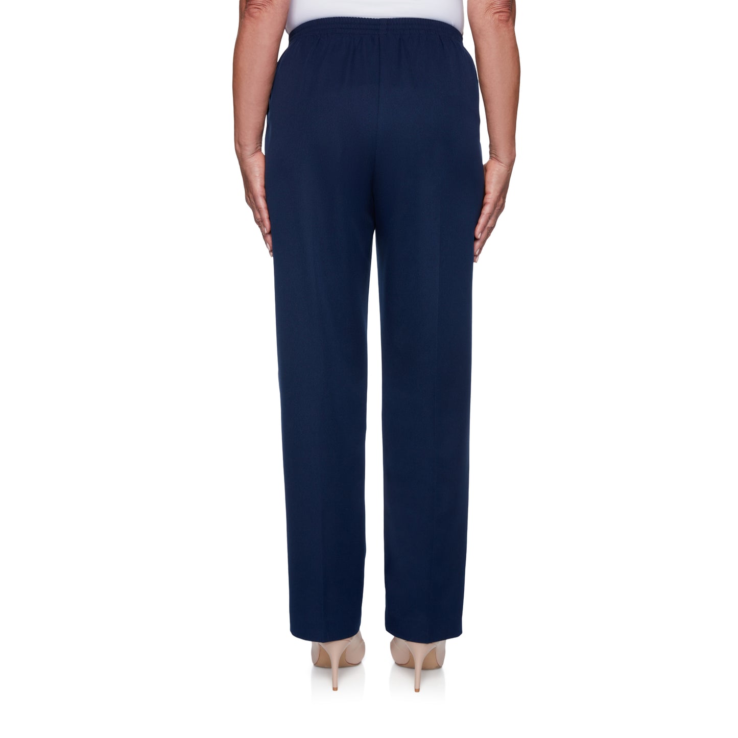 Calça feminina Alfred Dunner Anchor's Away, azul, tamanho 6, pequena