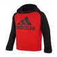 Moletom com capuz Adidas Big Boy's Colorblocked Fleece Vermelho Tamanho P