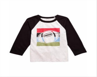 First Impressions Baby Boy's Raglan Football T-Shirt Gray Size 3-6MOS