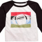 Camiseta Raglan de Futebol Infantil First Impressions para Meninos, Cinza, Tamanho 3-6M