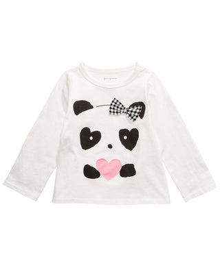 First Impressions Infant Girl's Panda Hearts T-shirt White Size 3-6MOS