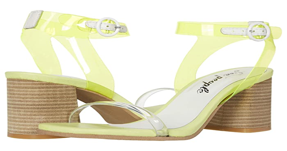 Salto Natal Feminino Free People Amarelo Tamanho 7M